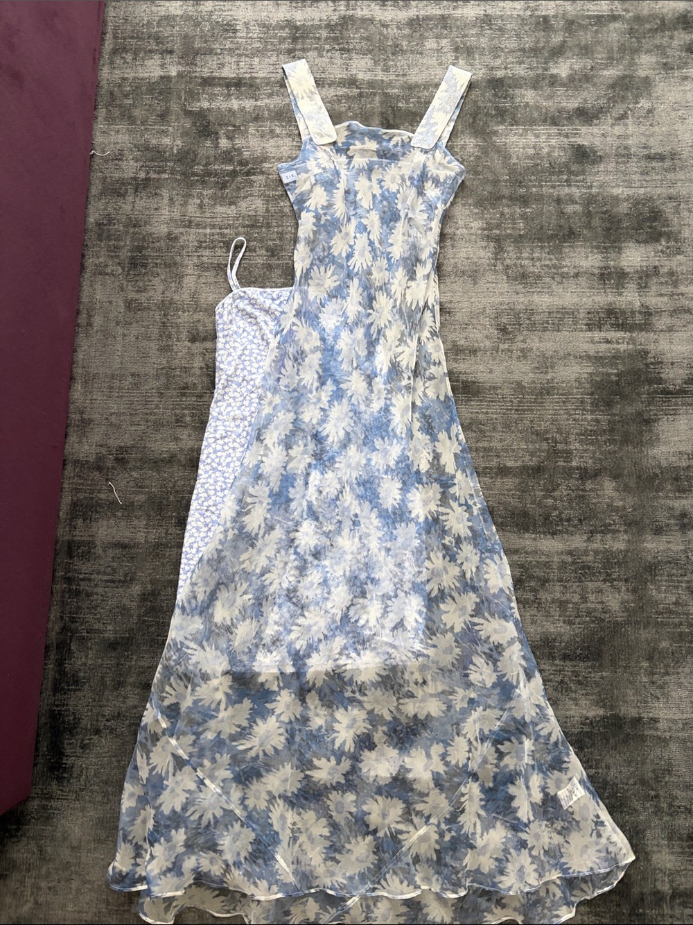 SIR the label Blue and White Floral Maxi Dress